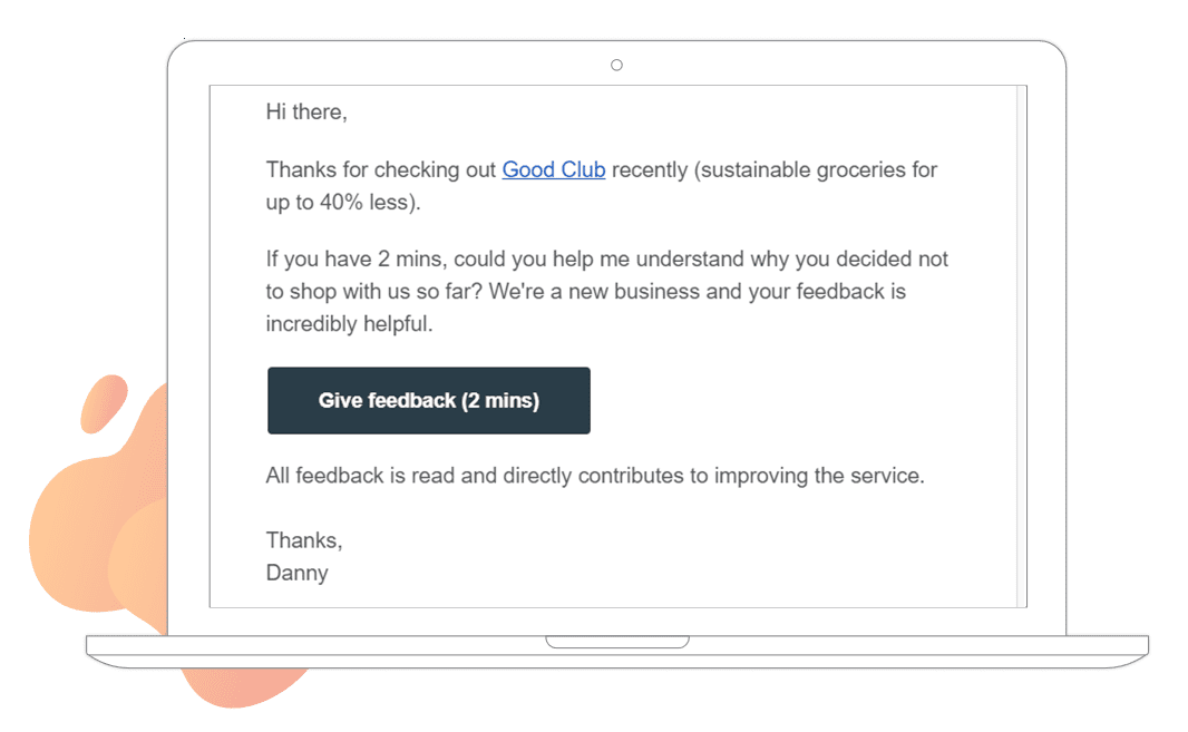 Good Club email example