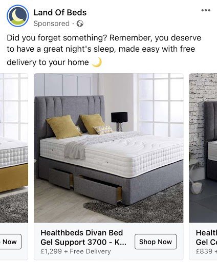 Land of Beds remarketing