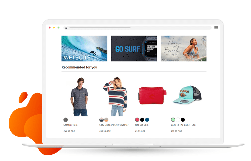 Rip Curl first-party data personalization example