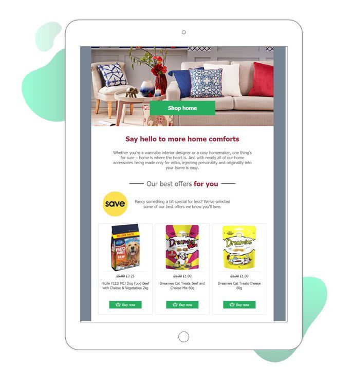 Wilko email personalization example