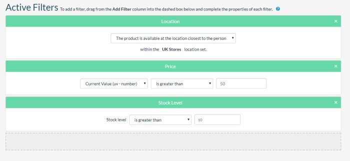 Geotargeting tools: Filter product recommendations based on customers' location