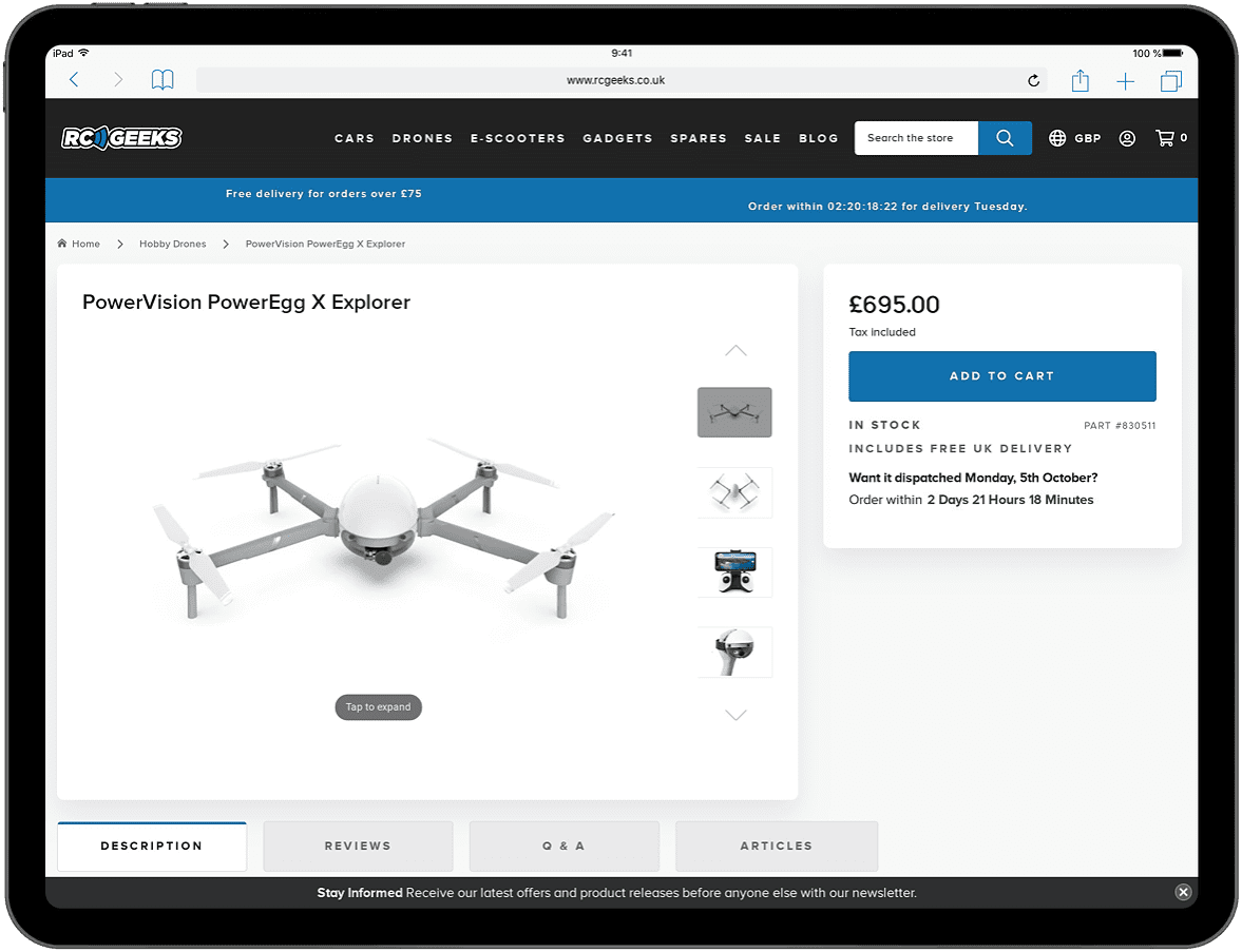 RC Geeks countdown timer example