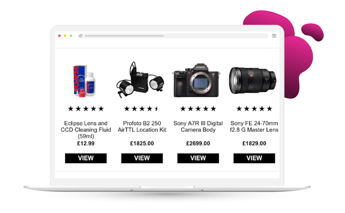 Wex Photo Video products with star ratings