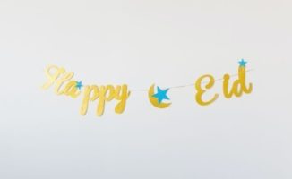 Banner saying Happy Eid