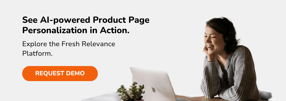 Personalized recommendations on product page demo