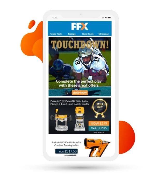 FFX Super Bowl email example